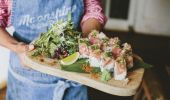 拜倫灣 (Byron Bay）附近 Federal 的 Doma Cafe 的壽司拼盤