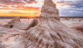 壯觀的內陸景觀，展示世界遺產蒙哥國家公園（Mungo National Park）內的中國長城