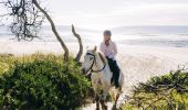 一位女士在拜倫灣 (Byron Bay）享受與 Zephyr Horses 一起騎馬的體驗