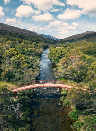 享受騎行，斯瑞德伯（Thredbo）谷，大雪山（Snowy Mountains）