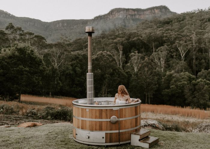 賈維斯灣袋鼠谷（Kangaroo Valley）Aframe袋鼠谷（Kangaroo Valley）的燃木熱水浴缸